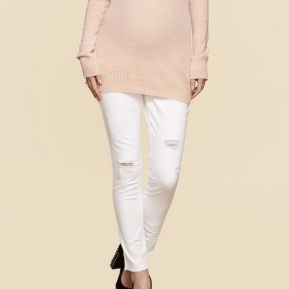jessica simpson white maternity jeans